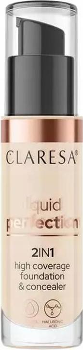 Actual product image Claresa Liquid Perfection 2In1 Concealer & Foundation With Matte Finish Liquid 102 Warm Medium 34G