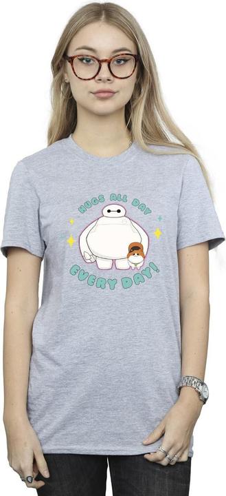 Actual product image Disney Womens/Ladies Big Hero 6 Baymax Hugs Everyday Cotton Boyfriend T-Shirt (S)