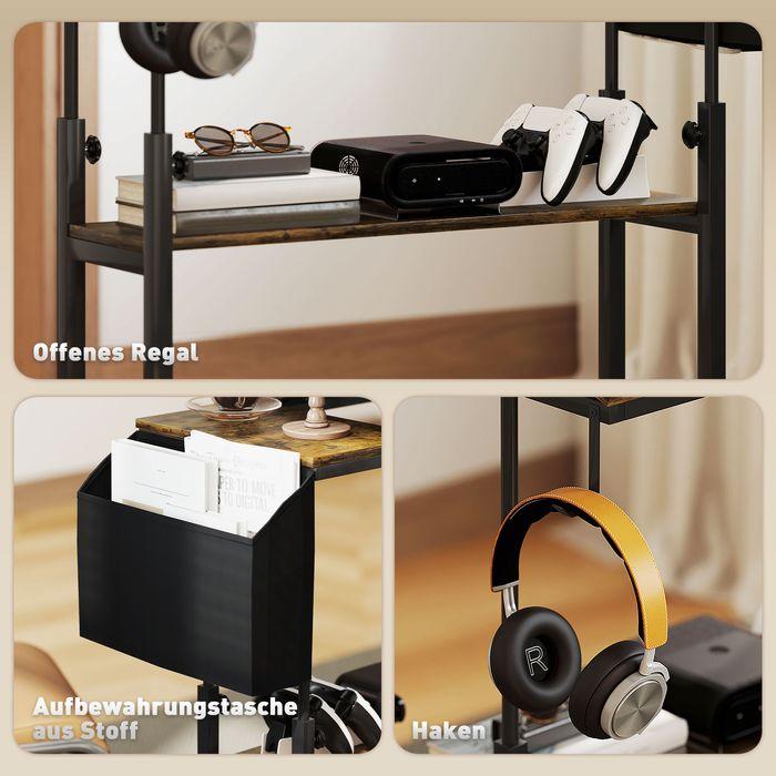 Produktbild Swisshandel24 Höhenverstellbar Schreibtisch, 92 x 40 cm, Computertisch mit Rollen, Plattform