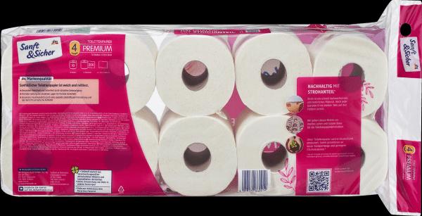 Produktbild dm Sanft&Sicher Toilettenpapier Premium 4-lagig (10x200 Blatt) (10 x)