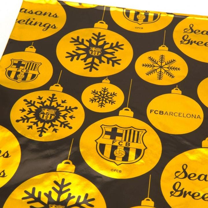Actual product image FC Barcelona Wrapping paper Christmas design paper (Wrapping paper, 1 x)