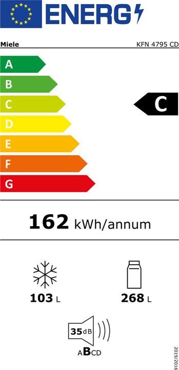Energy Label Miele KFN 4795 CD (371 l)