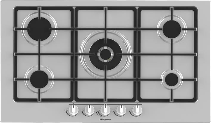 Actual product image Hisense GM973XF Cooktop Stainless Steel Built-in Gas 5 Cooker(s)