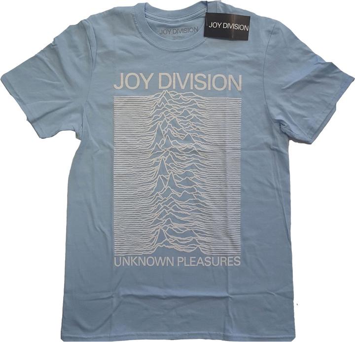 Joy Division Unknown Pleasures White On Blue (XXL)