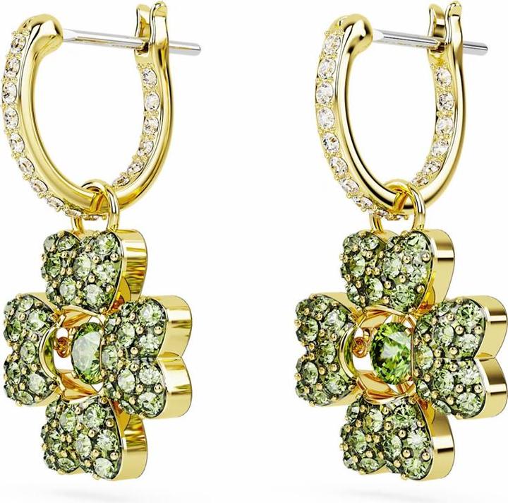 Produktbild Swarovski Idyllia Drop Ohrhänger Glücksklee Grün Gold (Metall)