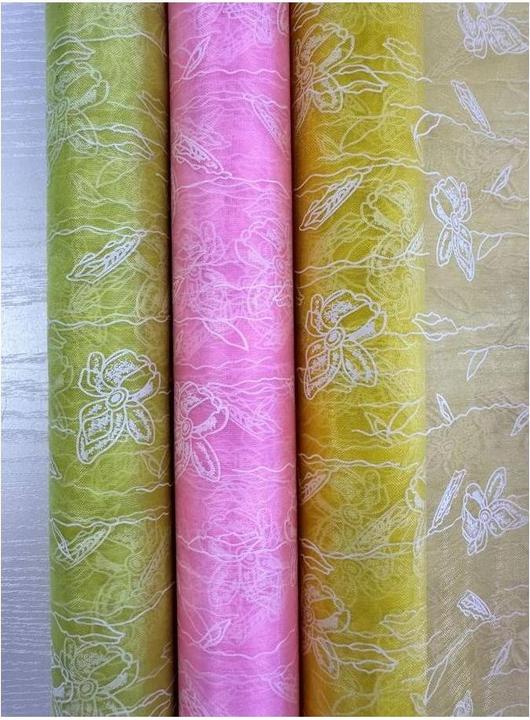 Immagine prodotto GuGus Tessuto da decorazione "Organza" arrotolato e tagliare il rosa Stampa di farfalle 36 cm x 300 cm