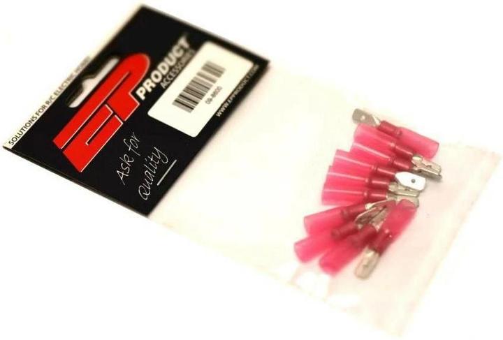 Actual product image EP Flat plug WP 6.3 x 0.8 mm, male, Red, 10pcs.