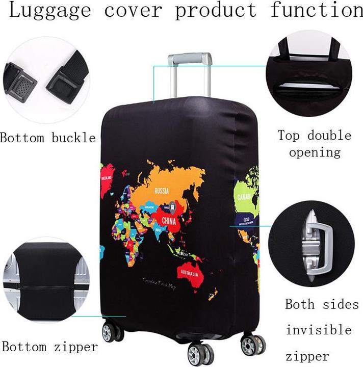 Actual product image JTI Cover for suitcases, countries - size L (Case strap)