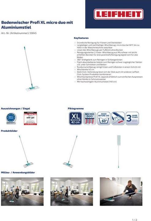 Immagine prodotto Leifheit Professional XL micro duo (1 pz.)