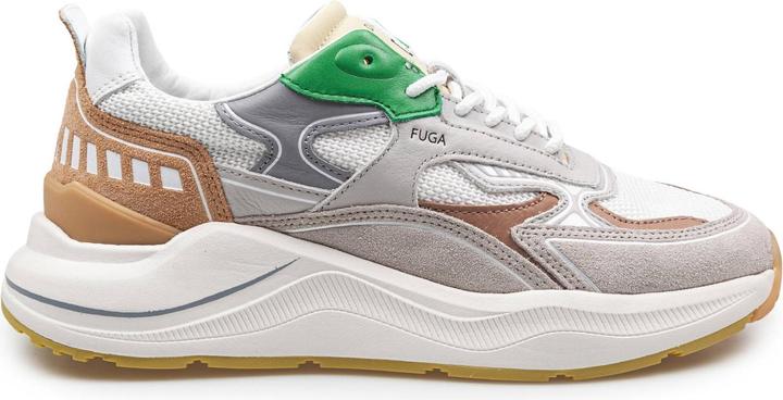 D.a.t.e. D.a.t.e fuga sneakers in fabric and suede color white/green (42)