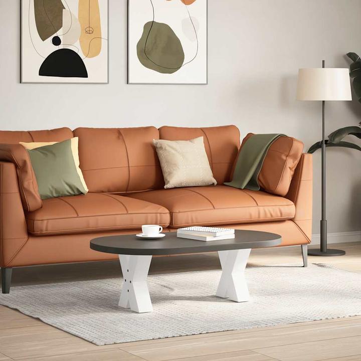 Actual product image VidaXL Coffee table legs X-shape 2 pcs. White 30x(30-31) cm steel table leg
