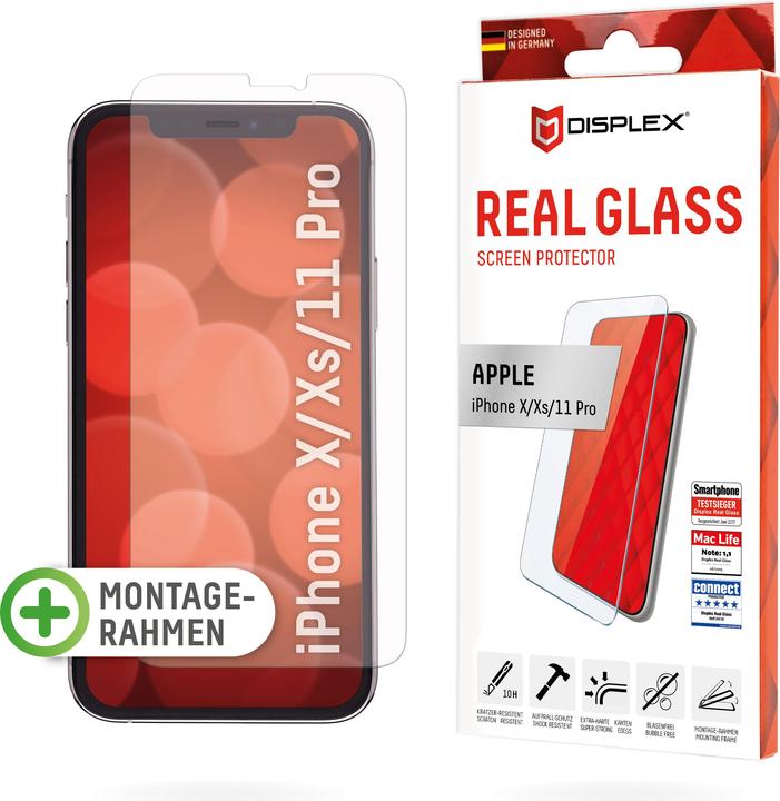 Immagine prodotto Displex Real Glass, 2D Panzerglas (1 Pezzo/i, Apple iPhone X, Apple iPhone 11 Pro, Apple iPhone XS)