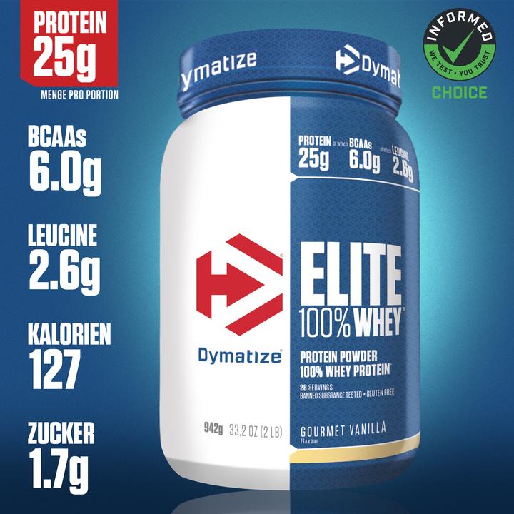 Actual product image Dymatize Elite 100% Whey (Vanilla, 1 pcs., 942 g)