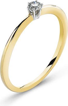 Image du produit Natsumi Schmuck Bague diamant or jaune 18C/750 0.15 ct H si 53 / 16,8 mm Ø (53, Or 750/18 K)