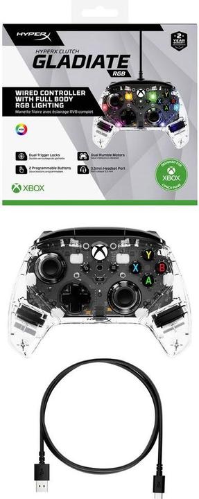 Image du produit HyperX Clutch - Contrôleur RGB de jeu filaire - Xbox (Xbox Series X, Xbox One S, PC, Xbox Series S)