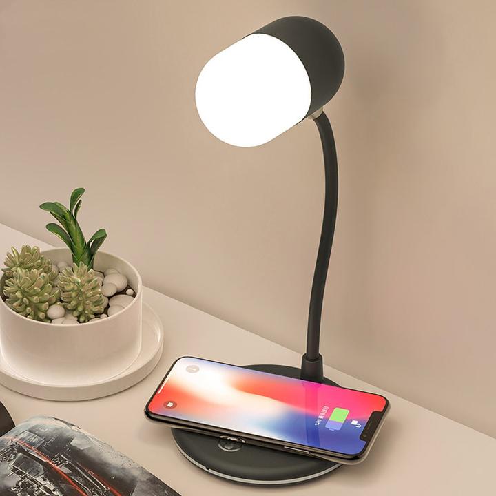 Immagine prodotto PhoneLook Lampada chevet 3 en 1 con paraluce e ricarica senza filtro, luce LED