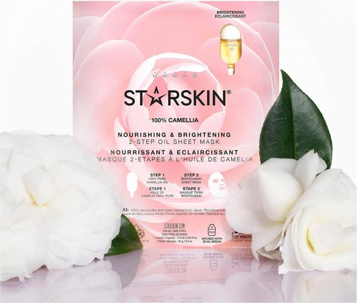 Actual product image Starskin - 100% Camellia Nourishing & Brightening 2-Step Oil Sheet Mask (1 ml)