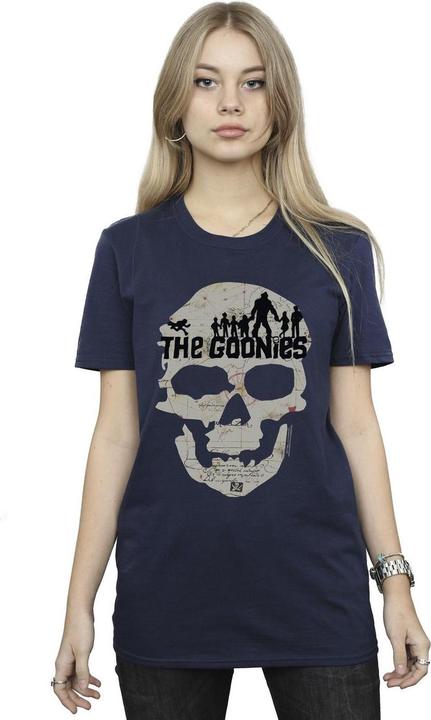 Actual product image Universal Textiles Womens/Ladies Map Skull Cotton Boyfriend T-Shirt (3XL)