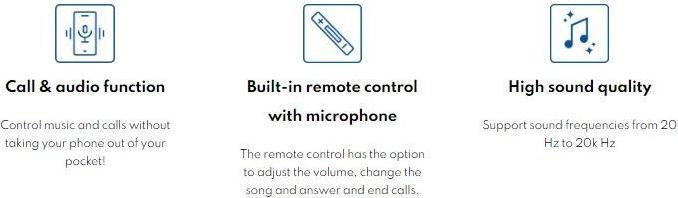 Immagine prodotto 3MK Auricolari a filo USB-C (Nessuna soppressione del rumore, Cablato)