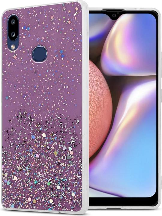 Purple with glitter
