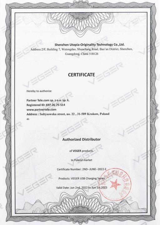 Image du produit 4Kom Veger - W1087 Banque de puissance (10000 mAh, 20 W, 37 Wh)