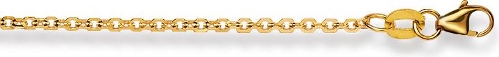 Image du produit Natsumi Schmuck Collier en or jaune 18K/750 Ancre miroir 1.8mm (750/18 K Or jaune, 50 cm)