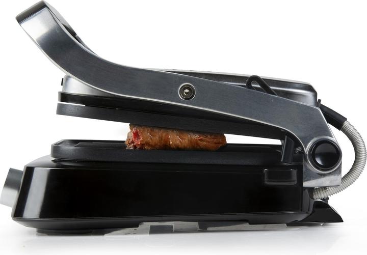 Produktbild Domo Genius Elektro Kontaktgrill Antihaftbeschichtung, mit Display Edelstahl, Schwarz (EU-Stecker)