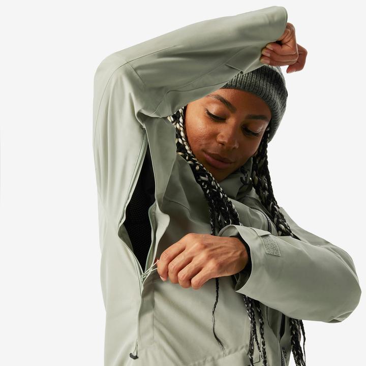 Actual product image Wedze Women's ski jacket versatile and warm - FR100 sage green (S)