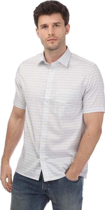 Actual product image Ted Baker Mens Sargent Geometric Satin Stretch Shirt (L)