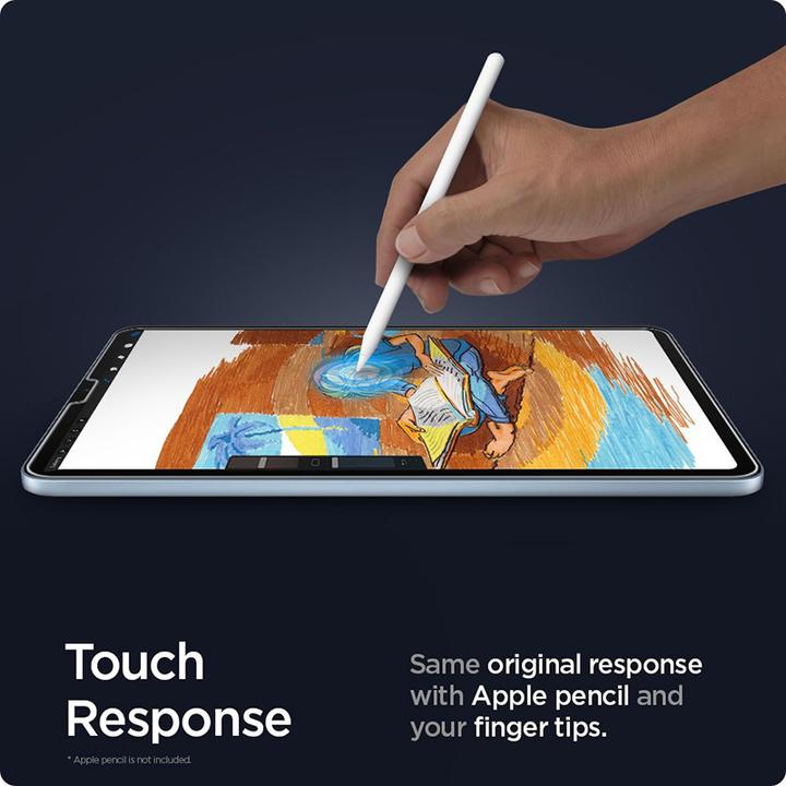 Produktbild Spigen tempered glass Glas.TR "EZ FIT" for iPad Air 4 2020 / 5 2022 (1 Stück, iPad Air 2020 (4. Gen))