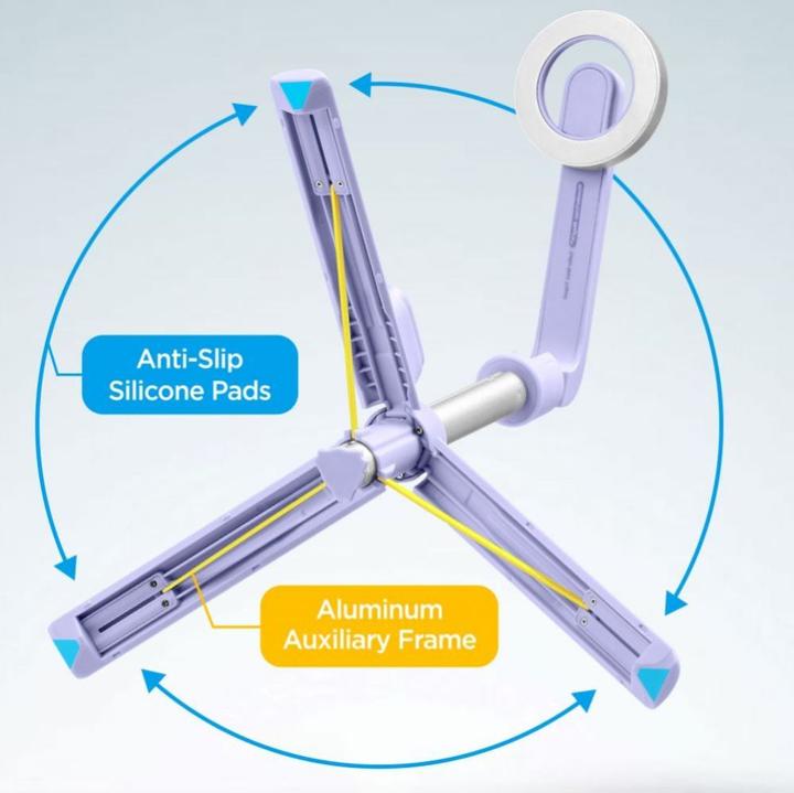 Image du produit Spigen S571W Canne à selfie Bluetooth MagSafe avec trépied - Violet