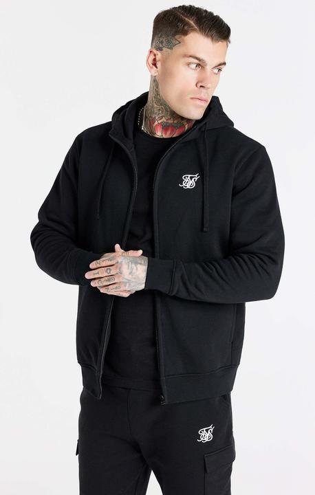 Produktbild Siksilk Kapuzenpullover Black Essential Zip Through Funnel Hoodie (XL)