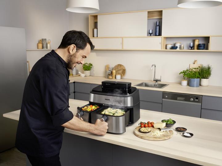 Image du produit Philips Steam Airfryer Dual Basket NA555/09