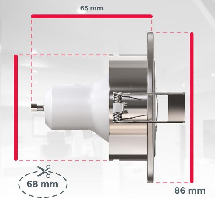 Image du produit B.K.Licht Set de lampes LED encastrées, nickel mat, 10xLED/GU10/5W (400 lm, GU10)