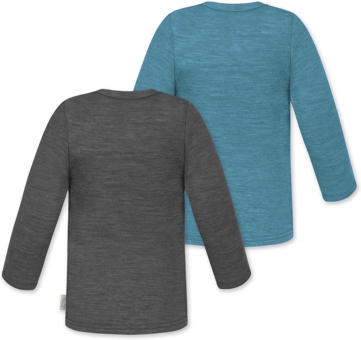 Produktbild Normani 2er Pack Baby Merino Longsleeve „Taupo" - 9473 (86)