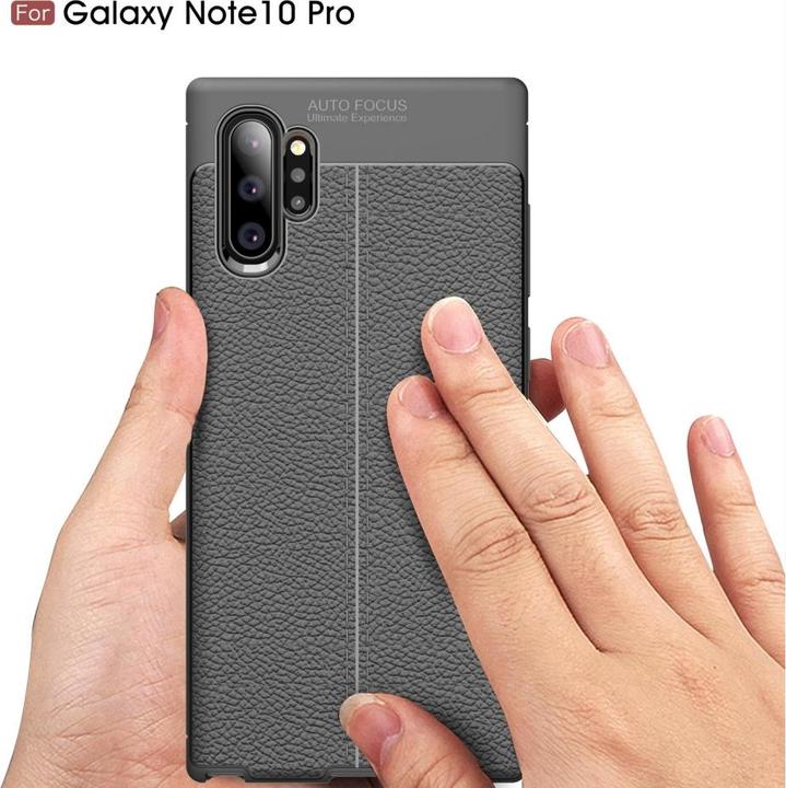Produktbild Screenguard Samsung Galaxy Note10+ Hülle Leather Design TPU Cover (Samsung Galaxy Note 10+)