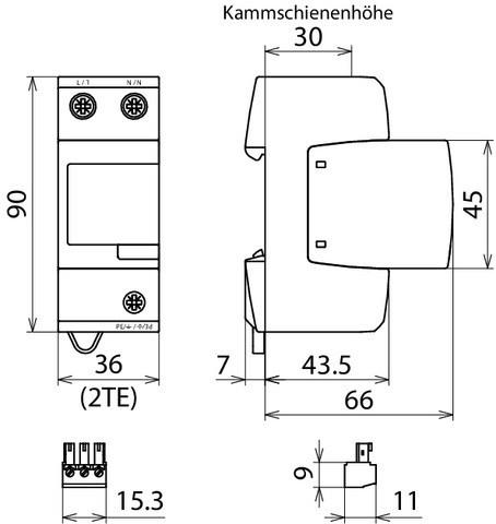 Actual product image Dehn 954115 DV M2 TT 2P 255 FM