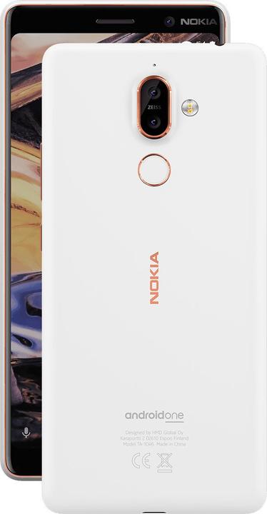 Actual product image Nokia 7 Plus (64 GB, White, 6", Hybrid Dual SIM, 12 Mpx, 4G)