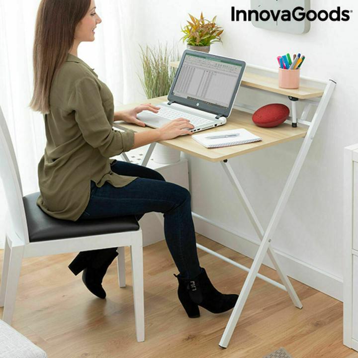Immagine prodotto InnovaGoods Scrivania trasparente con ripiano Tablezy