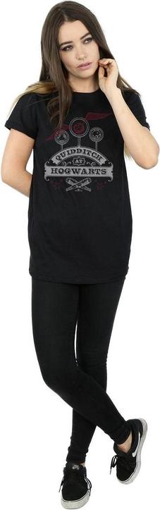 Image du produit - T-shirt QUIDDITCH AT HOGWARTS BOYFRIEND FIT - Femme (L)