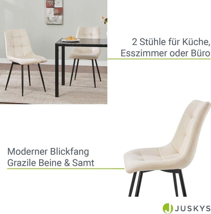 Image du produit Juskys Esszimmerstuhl Blanca Set