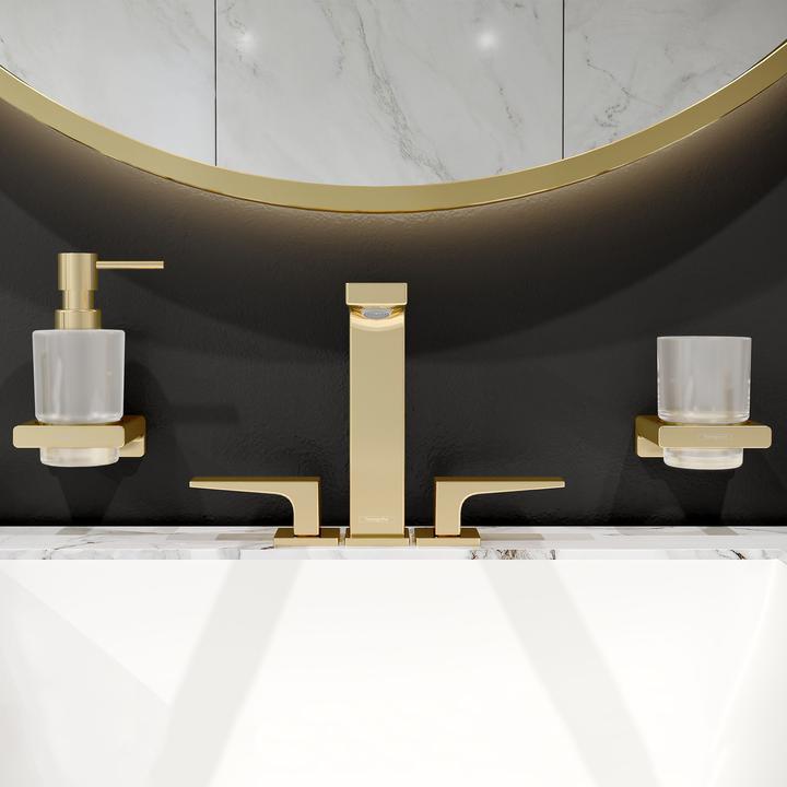 Produktbild hansgrohe AddStoris Glashalter, Wandmontage, polished gold