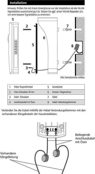 Image du produit Burg Wächter BURGWÄCHTER Interphone-portier vidéo WLAN Door eGuard Video Bell 8500 (WiFi)
