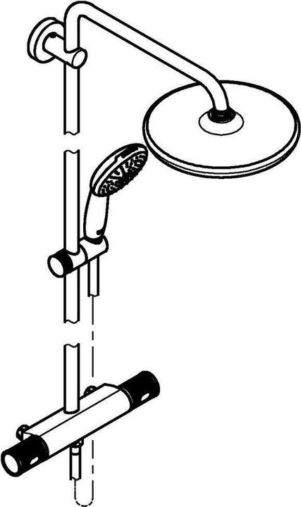 Actual product image Grohe Vitalio Start System 250 Duschsystem mit Thermostatbatterie, Schweizer Stichmass, variable Bohrlöche