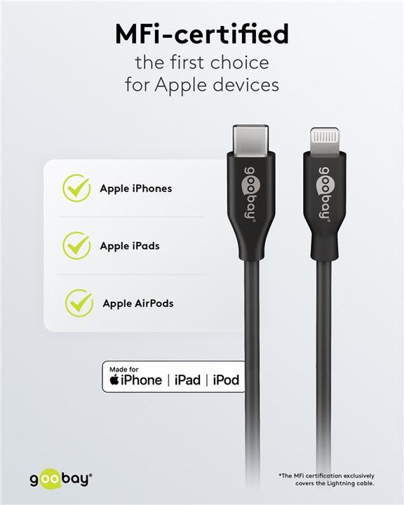 Produktbild Goobay Lightning / USB-C PD-Ladeset 20W (20 W)