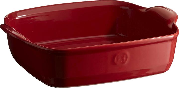 Emile Henry Plat à gratin rectangulaire 22 x 14,5cm - 0,7L - 1 pers - Rouge grand cru