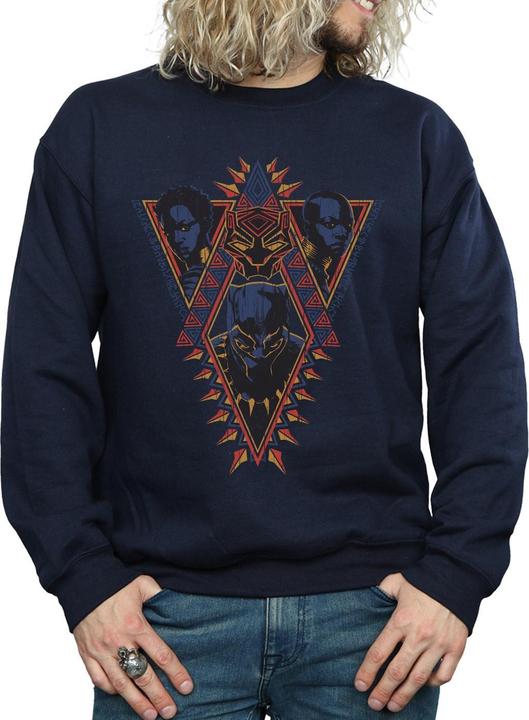 Immagine prodotto Felpa in cotone Black Panther Tribal Heads (3XL)