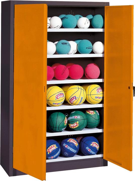 Immagine prodotto C+P Armadio a sfera (HxLxP: 195x120x40 cm, con porte a battente in lamiera piena, tipo 3)