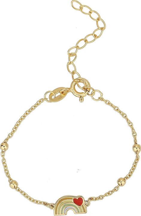 Leyda Regenbogen Kids Schmuck (16 cm, Emaille, Silber 925 1 Mikron Gelb Vergoldet 18k)