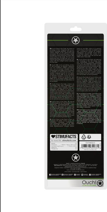 Actual product image Ouch! Smooth Thick Stretchy Penis Sleeve - Glow in the Dark